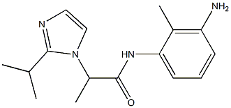 N-(3-amino-2-methylphenyl)-2-[2-(propan-2-yl)-1H-imidazol-1-yl]propanamide 结构式