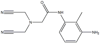 N-(3-amino-2-methylphenyl)-2-[bis(cyanomethyl)amino]acetamide Struktur