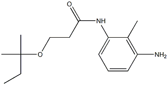 N-(3-amino-2-methylphenyl)-3-[(2-methylbutan-2-yl)oxy]propanamide 结构式