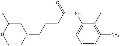 N-(3-amino-2-methylphenyl)-4-(2-methylmorpholin-4-yl)butanamide Struktur