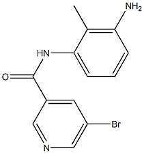 N-(3-amino-2-methylphenyl)-5-bromopyridine-3-carboxamide 结构式