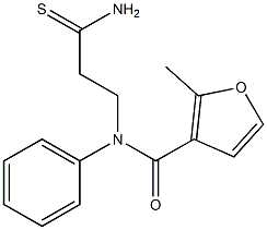 N-(3-amino-3-thioxopropyl)-2-methyl-N-phenyl-3-furamide Structure