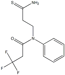 N-(3-amino-3-thioxopropyl)-3,3,3-trifluoro-N-phenylpropanamide Structure