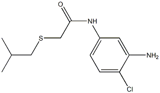 N-(3-amino-4-chlorophenyl)-2-[(2-methylpropyl)sulfanyl]acetamide,,结构式