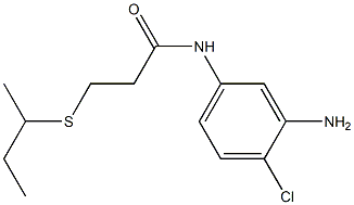 N-(3-amino-4-chlorophenyl)-3-(butan-2-ylsulfanyl)propanamide Structure