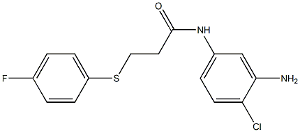 N-(3-amino-4-chlorophenyl)-3-[(4-fluorophenyl)sulfanyl]propanamide Struktur