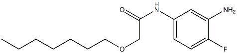 N-(3-amino-4-fluorophenyl)-2-(heptyloxy)acetamide Struktur