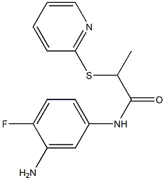 N-(3-amino-4-fluorophenyl)-2-(pyridin-2-ylsulfanyl)propanamide|