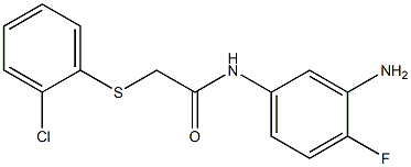 N-(3-amino-4-fluorophenyl)-2-[(2-chlorophenyl)sulfanyl]acetamide