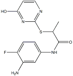 N-(3-amino-4-fluorophenyl)-2-[(4-hydroxypyrimidin-2-yl)sulfanyl]propanamide