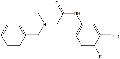 N-(3-amino-4-fluorophenyl)-2-[benzyl(methyl)amino]acetamide 结构式