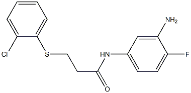 N-(3-amino-4-fluorophenyl)-3-[(2-chlorophenyl)sulfanyl]propanamide Structure