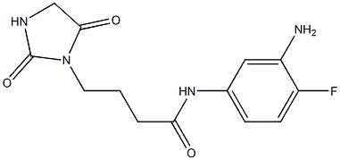 N-(3-amino-4-fluorophenyl)-4-(2,5-dioxoimidazolidin-1-yl)butanamide Struktur