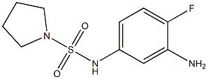 N-(3-amino-4-fluorophenyl)pyrrolidine-1-sulfonamide 化学構造式