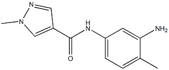 N-(3-amino-4-methylphenyl)-1-methyl-1H-pyrazole-4-carboxamide 结构式