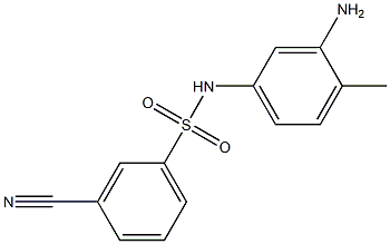 N-(3-amino-4-methylphenyl)-3-cyanobenzene-1-sulfonamide 化学構造式