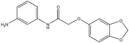 N-(3-aminophenyl)-2-(2H-1,3-benzodioxol-5-yloxy)acetamide 化学構造式