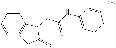 N-(3-aminophenyl)-2-(2-oxo-2,3-dihydro-1H-indol-1-yl)acetamide Structure