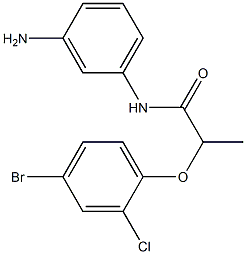 N-(3-aminophenyl)-2-(4-bromo-2-chlorophenoxy)propanamide Struktur