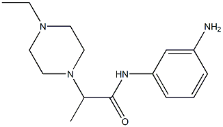 N-(3-aminophenyl)-2-(4-ethylpiperazin-1-yl)propanamide 化学構造式
