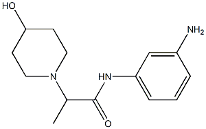 N-(3-aminophenyl)-2-(4-hydroxypiperidin-1-yl)propanamide Struktur