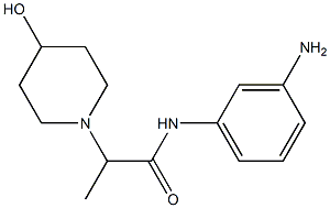 N-(3-aminophenyl)-2-(4-hydroxypiperidin-1-yl)propanamide Structure