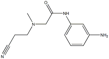 N-(3-aminophenyl)-2-[(2-cyanoethyl)(methyl)amino]acetamide 化学構造式