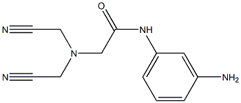 N-(3-aminophenyl)-2-[bis(cyanomethyl)amino]acetamide 化学構造式