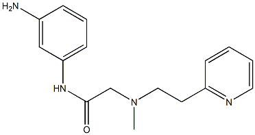 N-(3-aminophenyl)-2-{methyl[2-(pyridin-2-yl)ethyl]amino}acetamide 结构式