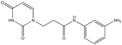 N-(3-aminophenyl)-3-(2,4-dioxo-1,2,3,4-tetrahydropyrimidin-1-yl)propanamide 化学構造式