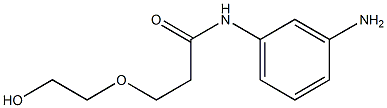 N-(3-aminophenyl)-3-(2-hydroxyethoxy)propanamide,,结构式