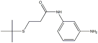 N-(3-aminophenyl)-3-(tert-butylsulfanyl)propanamide Structure