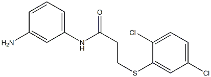 N-(3-aminophenyl)-3-[(2,5-dichlorophenyl)sulfanyl]propanamide 化学構造式