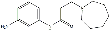 N-(3-aminophenyl)-3-azepan-1-ylpropanamide 结构式