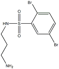 N-(3-aminopropyl)-2,5-dibromobenzene-1-sulfonamide Structure