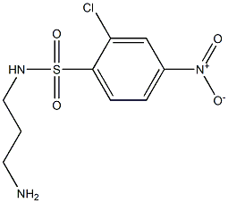 N-(3-aminopropyl)-2-chloro-4-nitrobenzene-1-sulfonamide 结构式
