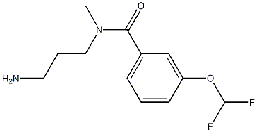N-(3-aminopropyl)-3-(difluoromethoxy)-N-methylbenzamide 化学構造式