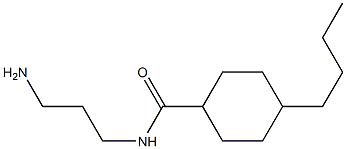 N-(3-aminopropyl)-4-butylcyclohexanecarboxamide 化学構造式