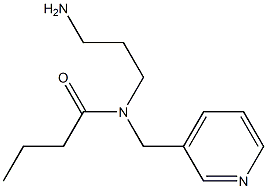 N-(3-aminopropyl)-N-(pyridin-3-ylmethyl)butanamide Struktur