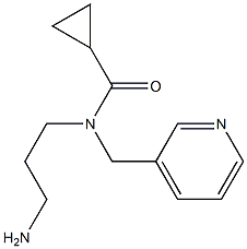 N-(3-aminopropyl)-N-(pyridin-3-ylmethyl)cyclopropanecarboxamide 化学構造式