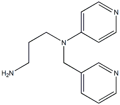 N-(3-aminopropyl)-N-(pyridin-3-ylmethyl)pyridin-4-amine 化学構造式