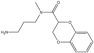 N-(3-aminopropyl)-N-methyl-2,3-dihydro-1,4-benzodioxine-2-carboxamide 化学構造式