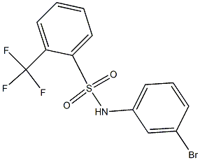 N-(3-bromophenyl)-2-(trifluoromethyl)benzene-1-sulfonamide,,结构式