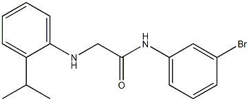 N-(3-bromophenyl)-2-{[2-(propan-2-yl)phenyl]amino}acetamide 化学構造式