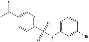 N-(3-bromophenyl)-4-acetylbenzene-1-sulfonamide,,结构式