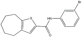 N-(3-bromophenyl)-4H,5H,6H,7H,8H-cyclohepta[b]thiophene-2-carboxamide 结构式