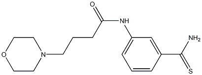 N-(3-carbamothioylphenyl)-4-(morpholin-4-yl)butanamide 结构式