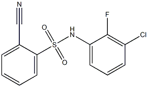 N-(3-chloro-2-fluorophenyl)-2-cyanobenzene-1-sulfonamide Structure