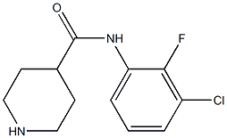 N-(3-chloro-2-fluorophenyl)piperidine-4-carboxamide Struktur