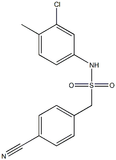 N-(3-chloro-4-methylphenyl)-1-(4-cyanophenyl)methanesulfonamide Structure